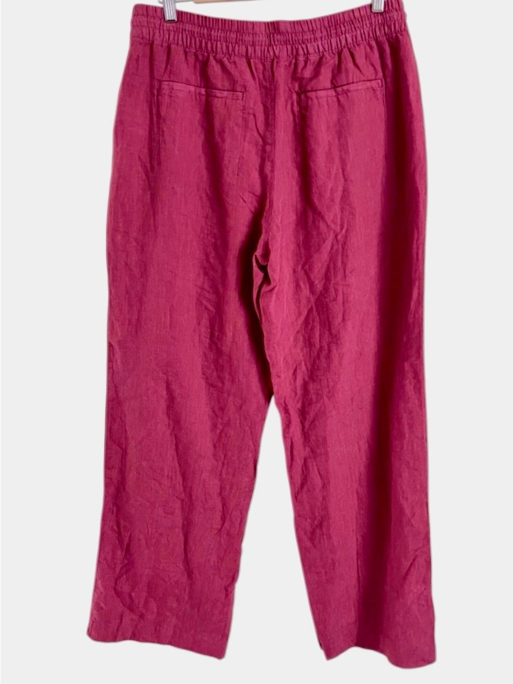Athleta Retreat Linen Wide Leg Pant Raspberry Pink Dopamine Feminine NWOT - Picture 3 of 11